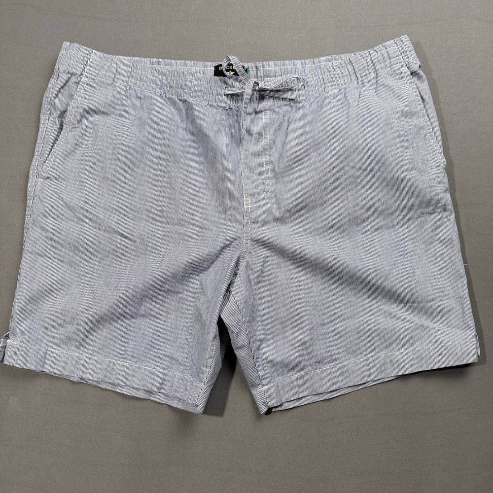 Dockers XXL Mens Shorts Striped Drawstring Hemp Blend‎ Casual
